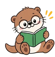 Выдра Лилла, помощница ВетПлана, читает книгу